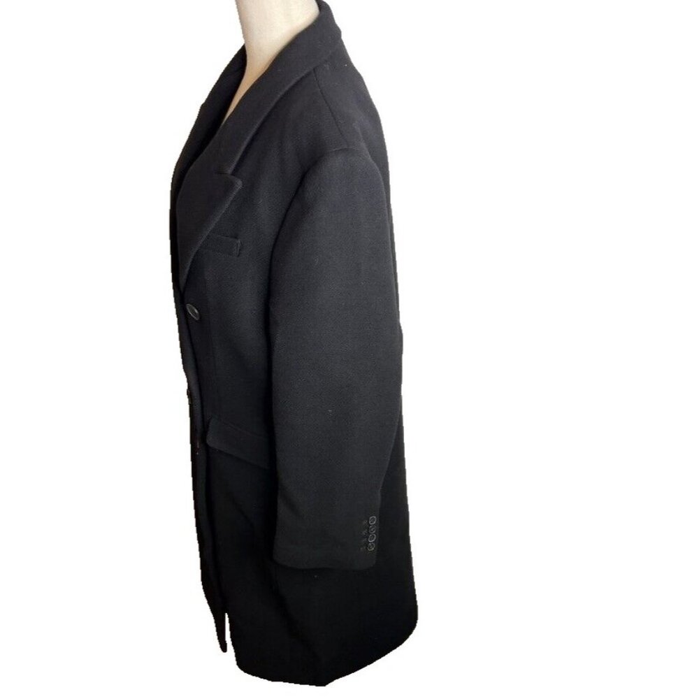 Madewell Womens $378 Oversized Double Breasted Top coat in Black Size 4 NT123 - Picture 4 of 13